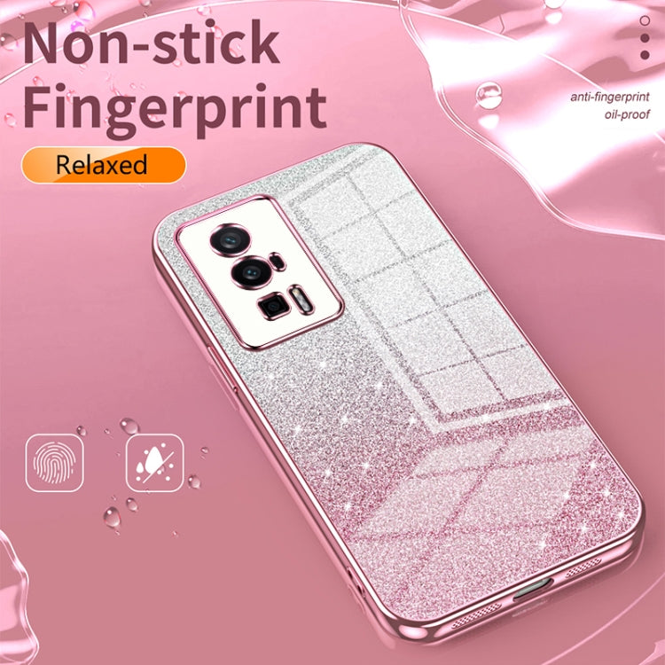 Gradient Glitter Powder Electroplated Phone Case, For Xiaomi 15T Pro, For Xiaomi 15T, For Xiaomi Civi 5 Pro