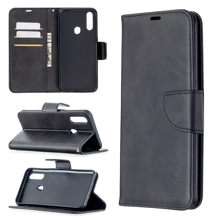 Retro Lambskin Texture Pure Color Horizontal Flip PU Leather Case with Holder & Card Slots & Wallet & Lanyard