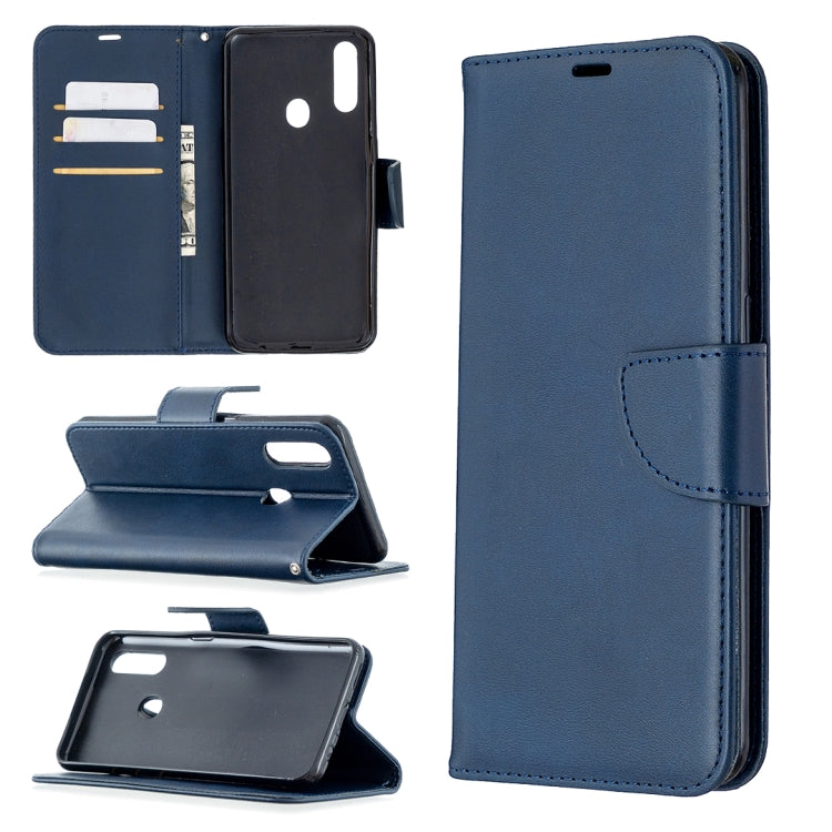 Retro Lambskin Texture Pure Color Horizontal Flip PU Leather Case with Holder & Card Slots & Wallet & Lanyard