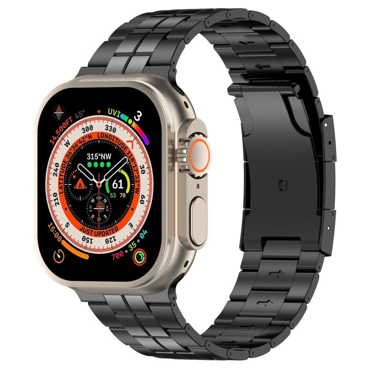 Tortoise Buckle Titanium Steel Watch Band, For Apple Watch SE 2023 44mm, For Apple Watch SE 2023 40mm, For Apple Watch Ultra 2 49mm, For Apple Watch Series 9 45mm, For Apple Watch Series 9 41mm, For Apple Watch Ultra 49mm, For Apple Watch Series 8 41mm