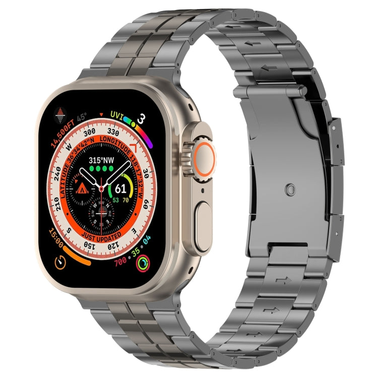 Tortoise Buckle Titanium Steel Watch Band, For Apple Watch SE 2023 44mm, For Apple Watch SE 2023 40mm, For Apple Watch Ultra 2 49mm, For Apple Watch Series 9 45mm, For Apple Watch Series 9 41mm, For Apple Watch Ultra 49mm, For Apple Watch Series 8 41mm