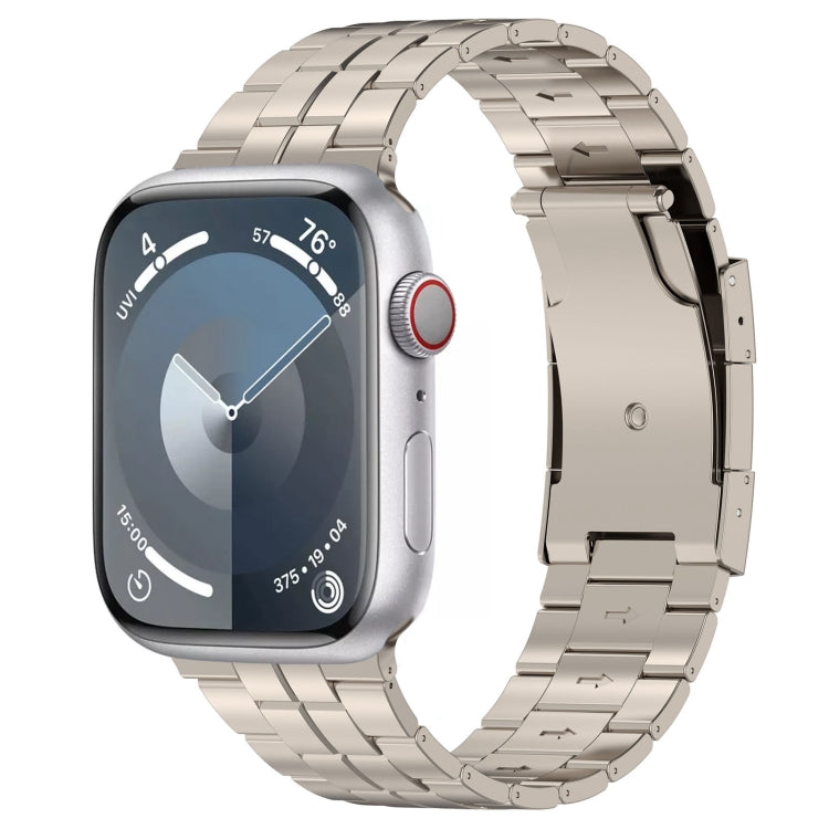 Tortoise Buckle Titanium Steel Watch Band, For Apple Watch 42mm, For Apple Watch 38mm