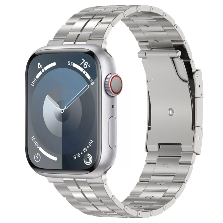 Tortoise Buckle Titanium Steel Watch Band, For Apple Watch 42mm, For Apple Watch 38mm