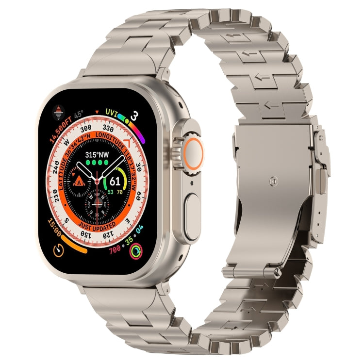 Butterfly Type Titanium Steel Watch Band, For Apple Watch SE 2023 44mm, For Apple Watch SE 2023 40mm, For Apple Watch Ultra 2 49mm, For Apple Watch Series 9 45mm, For Apple Watch Series 9 41mm, For Apple Watch Ultra 49mm