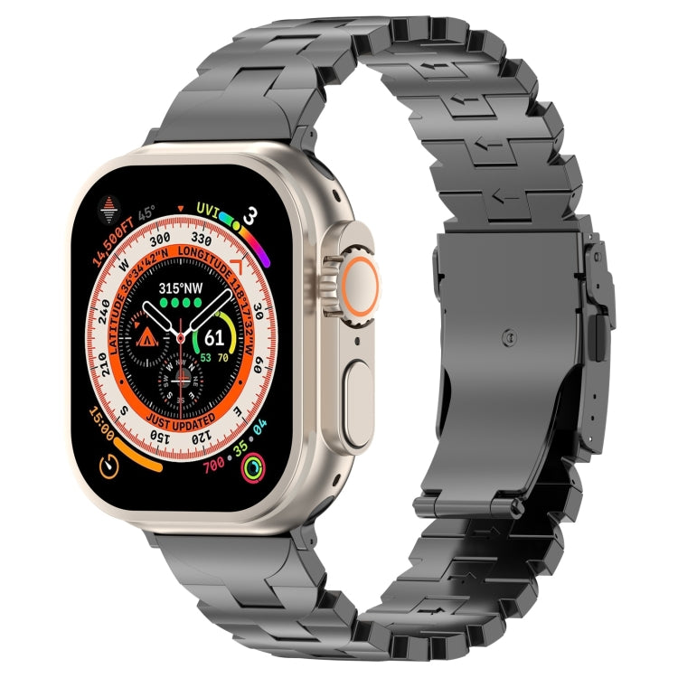 Butterfly Type Titanium Steel Watch Band, For Apple Watch SE 2023 44mm, For Apple Watch SE 2023 40mm, For Apple Watch Ultra 2 49mm, For Apple Watch Series 9 45mm, For Apple Watch Series 9 41mm, For Apple Watch Ultra 49mm