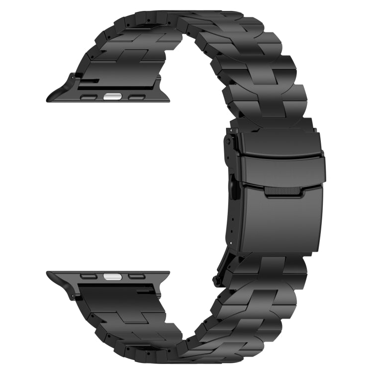 Butterfly Type Titanium Steel Watch Band, For Apple Watch Series 8 41mm, For Apple Watch Series 8 45mm, For Apple Watch SE 2022 40mm, For Apple Watch SE 2022 44mm, For Apple Watch Series 7 41mm, For Apple Watch Series 7 45mm