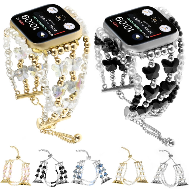 Butterfly Chain Bracelet Metal Watch Band, For Apple Watch Series 4 44mm, For Apple Watch Series 4 40mm, For Apple Watch Series 3 38mm, For Apple Watch Series 3 42mm, For Apple Watch Series 2 42mm, For Apple Watch Series 2 38mm