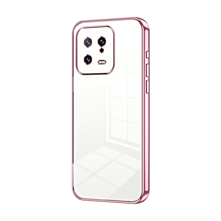 Transparent Plating Fine Hole Phone Case, For Xiaomi Civi 3, For Xiaomi Civi 2 / 13 Lite, For Xiaomi 13 Pro, For Xiaomi 13