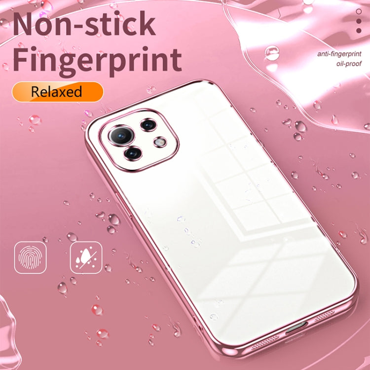 Transparent Plating Fine Hole Phone Case, For Xiaomi Mi 11 Lite 4G / 5G, For Xiaomi Mi 11 Ultra, For Xiaomi Mi 11 Pro