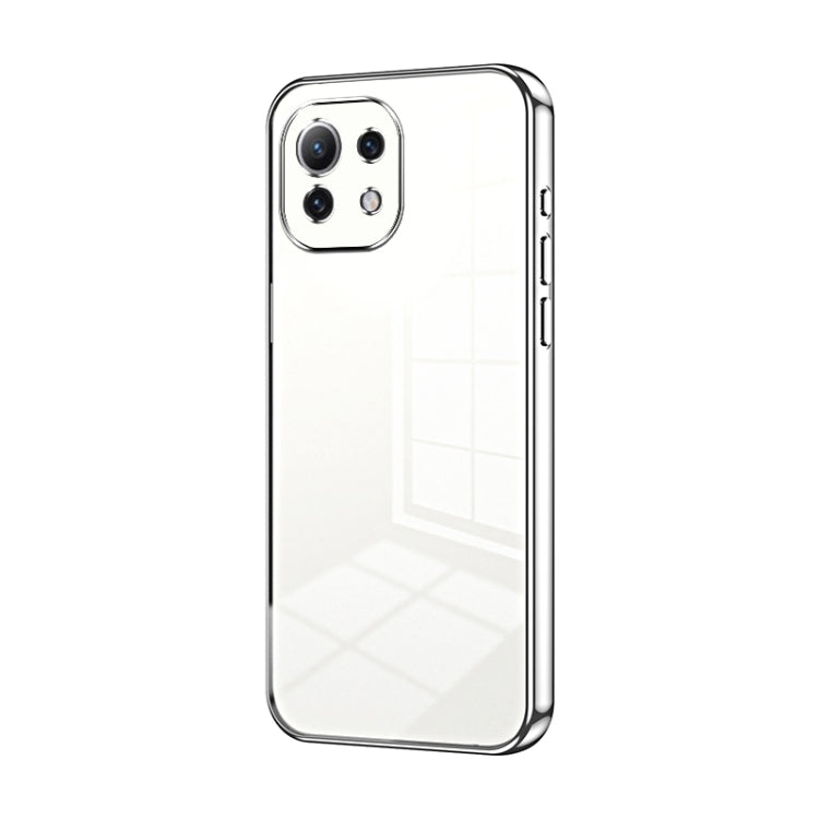 Transparent Plating Fine Hole Phone Case, For Xiaomi Mi 11 Lite 4G / 5G, For Xiaomi Mi 11 Ultra, For Xiaomi Mi 11 Pro