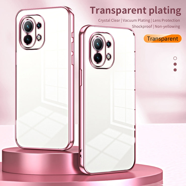 Transparent Plating Fine Hole Phone Case, For Xiaomi Mi 11, For Xiaomi Mi 10 Lite 5G, For Xiaomi Mi 10 Ultra
