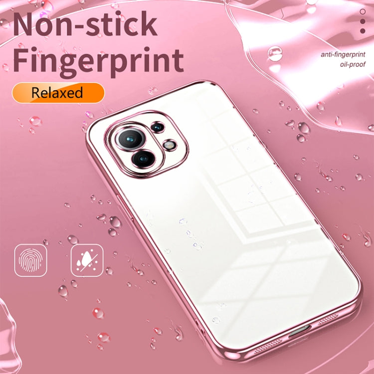 Transparent Plating Fine Hole Phone Case, For Xiaomi Mi 11, For Xiaomi Mi 10 Lite 5G, For Xiaomi Mi 10 Ultra