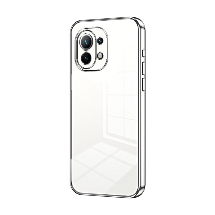 Transparent Plating Fine Hole Phone Case, For Xiaomi Mi 11 Ultra, For Xiaomi Mi 11 Pro, For Xiaomi Mi 11, For Xiaomi Mi 10 Lite 5G