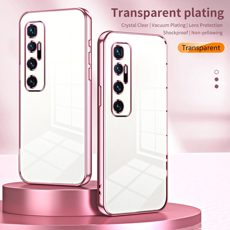 Transparent Plating Fine Hole Phone Case, For Xiaomi Mi 10 Ultra, For Xiaomi Mi 10 Pro 5G, For Xiaomi Mi 10 5G, For Xiaomi Mi CC9 Pro / Mi Note 10