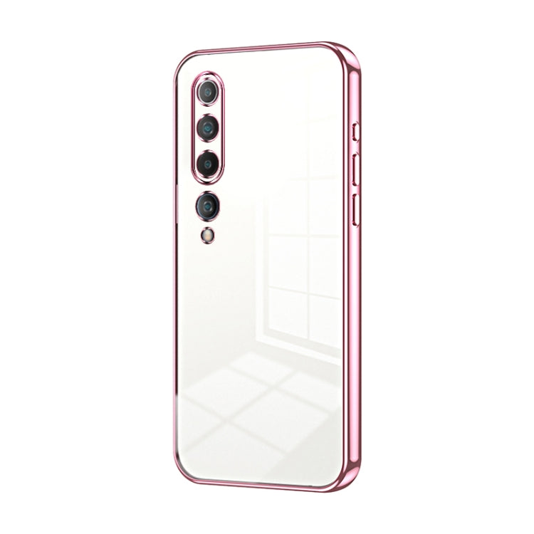 Transparent Plating Fine Hole Phone Case, For Xiaomi Mi 10 Ultra, For Xiaomi Mi 10 Pro 5G, For Xiaomi Mi 10 5G, For Xiaomi Mi CC9 Pro / Mi Note 10