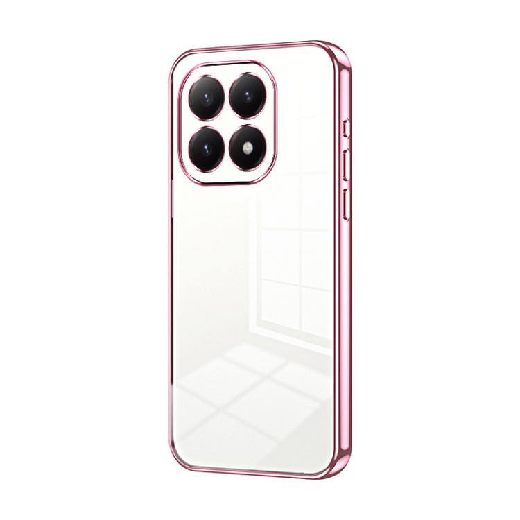 Transparent Plating Fine Hole Phone Case, For Xiaomi 15T Pro, For Xiaomi 15T, For Xiaomi Civi 5 Pro
