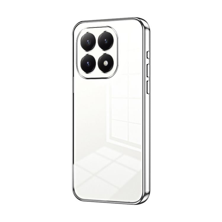 Transparent Plating Fine Hole Phone Case, For Xiaomi 15T Pro, For Xiaomi 15T, For Xiaomi Civi 5 Pro