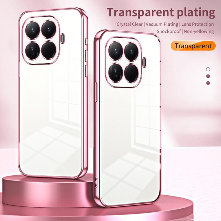 Transparent Plating Fine Hole Phone Case, For Xiaomi 15T Pro, For Xiaomi 15T, For Xiaomi Civi 5 Pro