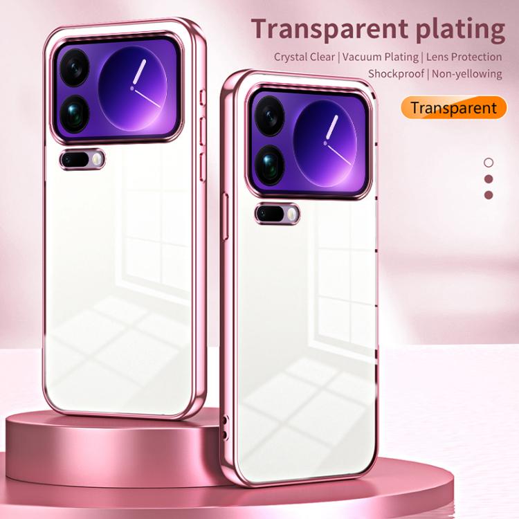 Transparent Plating Fine Hole Phone Case, For Xiaomi 17 Pro Max, For Xiaomi 17 Pro, For Xiaomi 17