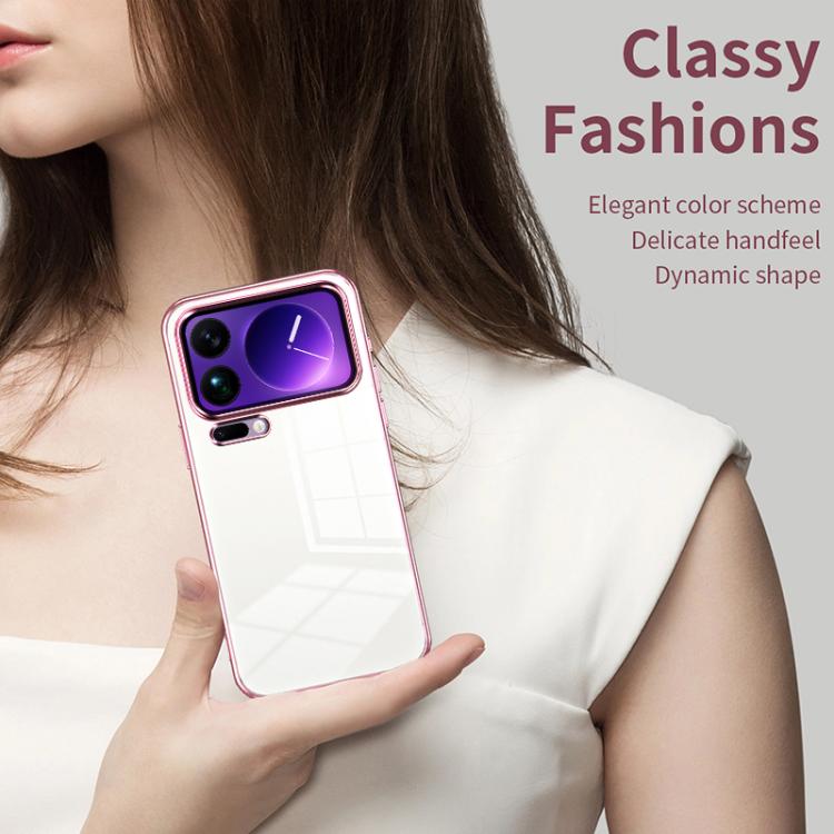 Transparent Plating Fine Hole Phone Case, For Xiaomi 17 Pro Max, For Xiaomi 17 Pro, For Xiaomi 17