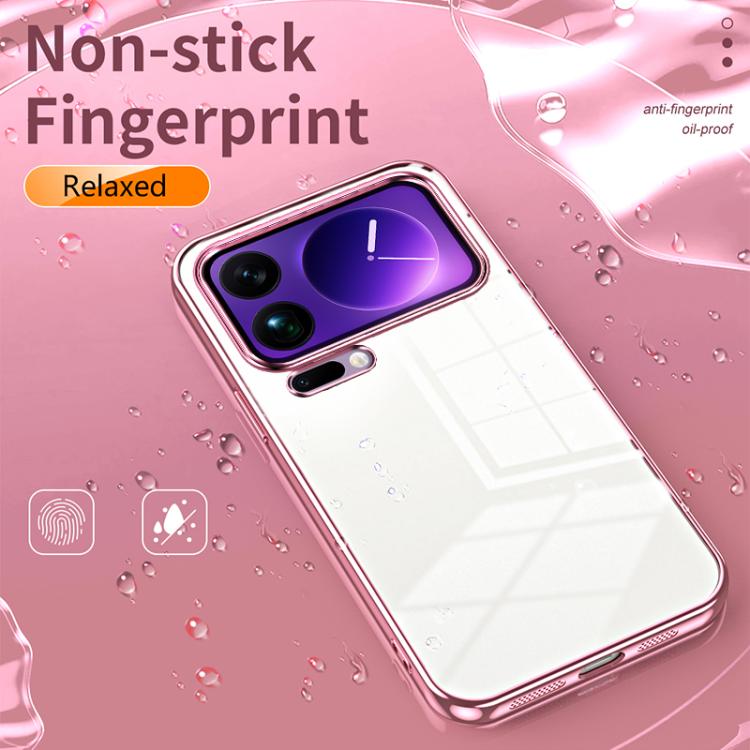 Transparent Plating Fine Hole Phone Case, For Xiaomi 17 Pro Max, For Xiaomi 17 Pro, For Xiaomi 17