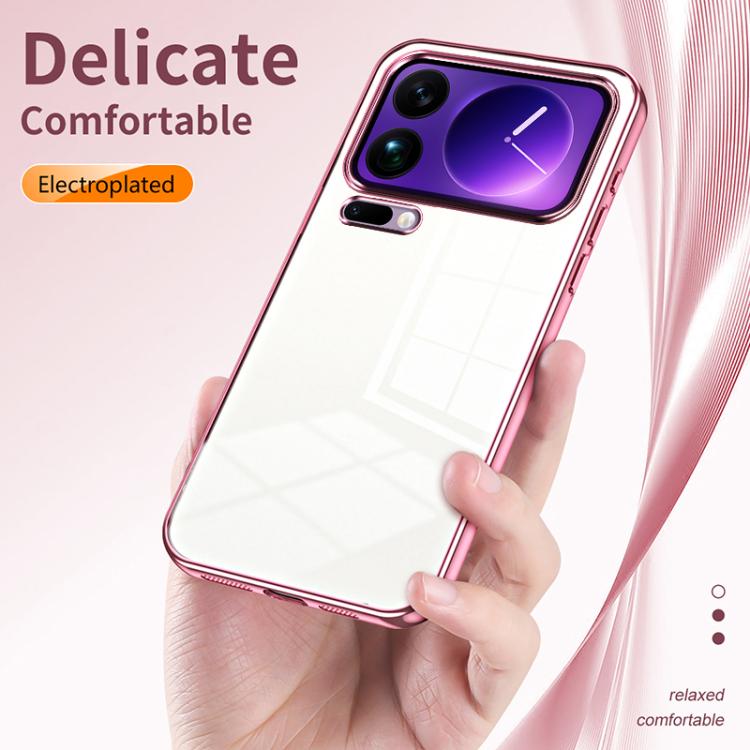Transparent Plating Fine Hole Phone Case, For Xiaomi 17 Pro Max, For Xiaomi 17 Pro, For Xiaomi 17