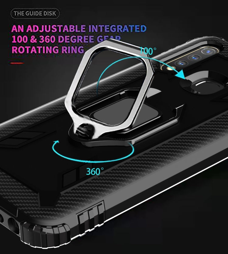 Carbon Fiber Protective Case with 360 Degree Rotating Ring Holder, For OPPO A8 & A31, For OPPO A91 & F15 & Reno3, For OPPO Realme X50 Pro, For OPPO Realme X50 & Realme X3