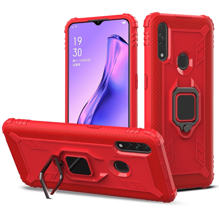 Carbon Fiber Protective Case with 360 Degree Rotating Ring Holder, For OPPO A8 & A31, For OPPO A91 & F15 & Reno3, For OPPO Realme X50 Pro, For OPPO Realme X50 & Realme X3