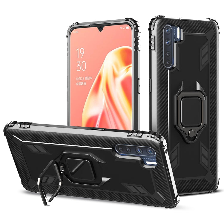 Carbon Fiber Protective Case with 360 Degree Rotating Ring Holder, For OPPO A8 & A31, For OPPO A91 & F15 & Reno3, For OPPO Realme X50 Pro, For OPPO Realme X50 & Realme X3