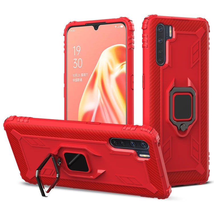 Carbon Fiber Protective Case with 360 Degree Rotating Ring Holder, For OPPO A8 & A31, For OPPO A91 & F15 & Reno3, For OPPO Realme X50 Pro, For OPPO Realme X50 & Realme X3