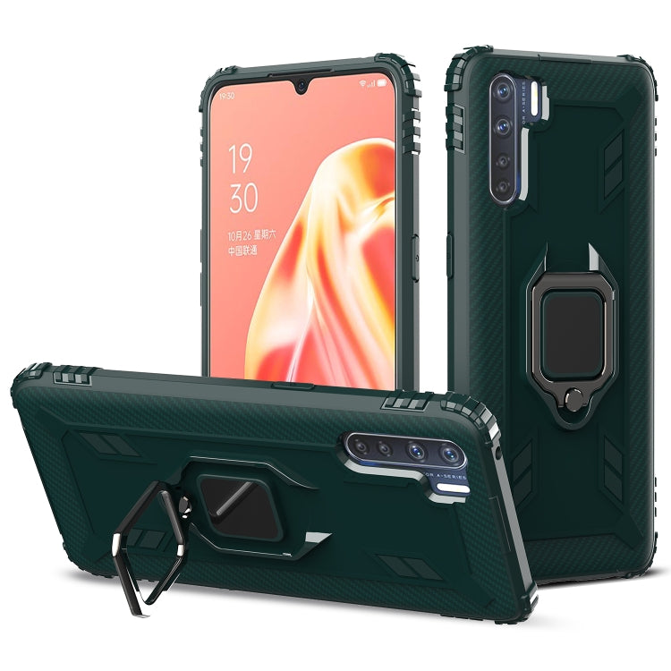 Carbon Fiber Protective Case with 360 Degree Rotating Ring Holder, For OPPO A8 & A31, For OPPO A91 & F15 & Reno3, For OPPO Realme X50 Pro, For OPPO Realme X50 & Realme X3