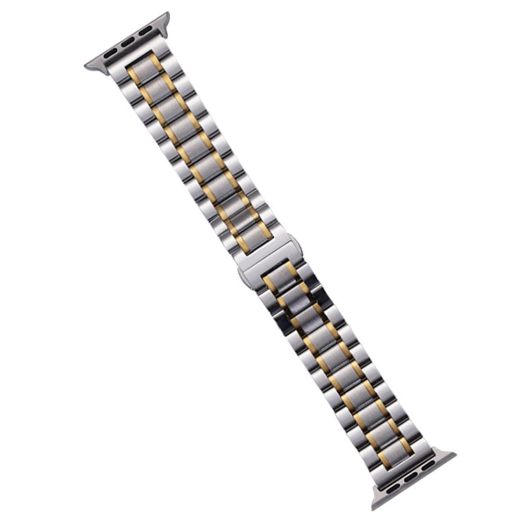 Five-Beads Stainless Steel Watch Band, For Apple Watch Series 9 45mm, For Apple Watch Series 9 41mm, For Apple Watch Ultra 49mm