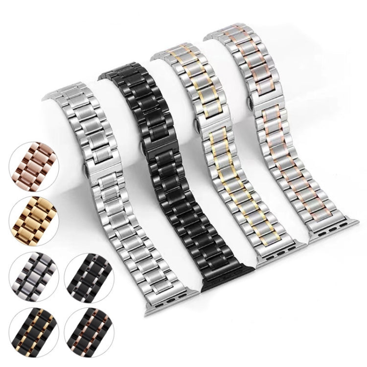 Five-Beads Stainless Steel Watch Band, For Apple Watch SE 2022 44mm, For Apple Watch Series 7 41mm, For Apple Watch Series 7 45mm