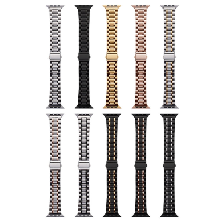 Five-Beads Stainless Steel Watch Band, For Apple Watch Series 9 45mm, For Apple Watch Series 9 41mm, For Apple Watch Ultra 49mm