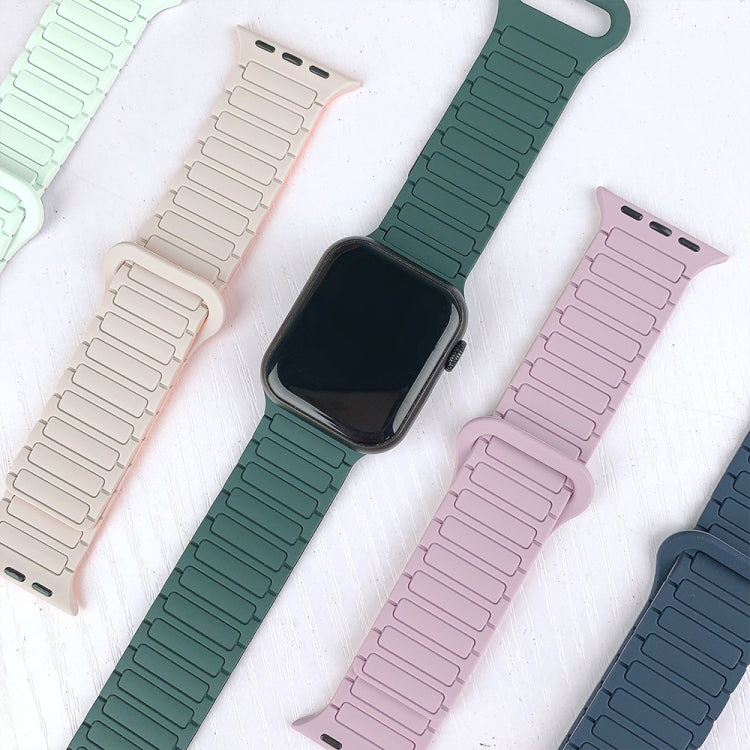 I-Shaped Magnetic Silicone Watch Band, For Apple Watch Series 8 41mm, For Apple Watch Series 8 45mm