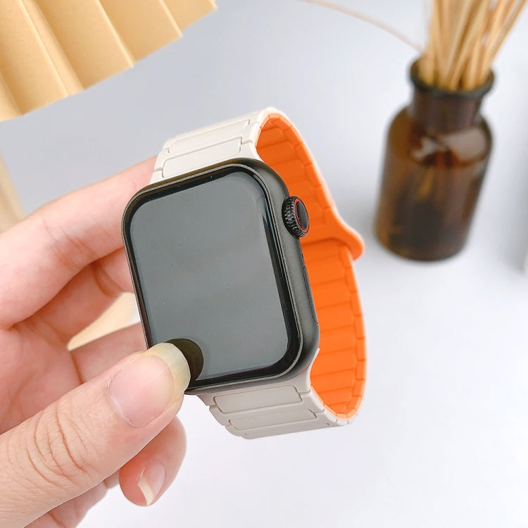 I-Shaped Magnetic Silicone Watch Band, For Apple Watch SE 2023 44mm