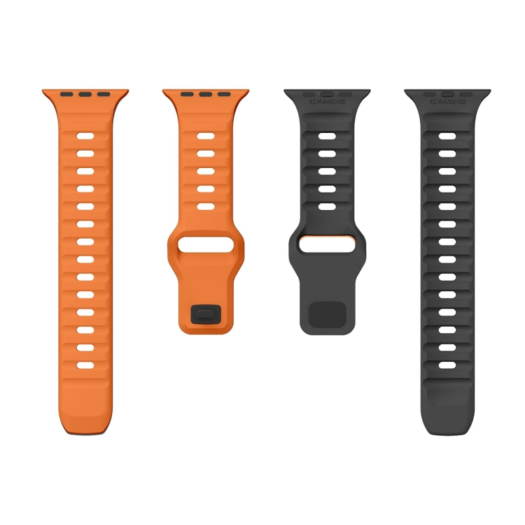 Wave Texture Reverse Buckle Silicone Watch Band, For Apple Watch SE 2023 44mm, For Apple Watch SE 2023 40mm