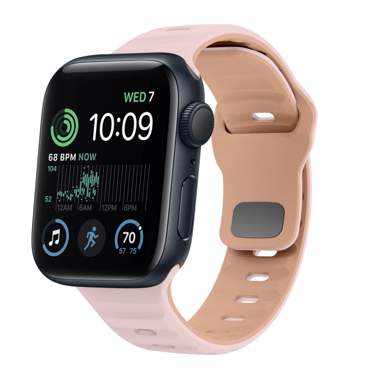 Wave Texture Reverse Buckle Silicone Watch Band, For Apple Watch SE 40mm, For Apple Watch SE 44mm