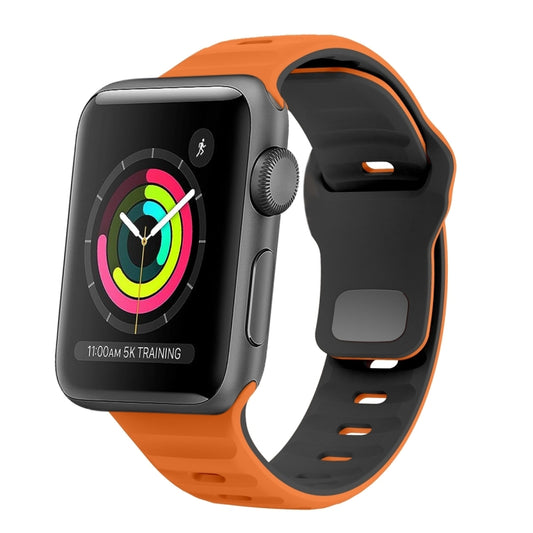 Wave Texture Reverse Buckle Silicone Watch Band, For Apple Watch Series 2 42mm, For Apple Watch Series 2 38mm