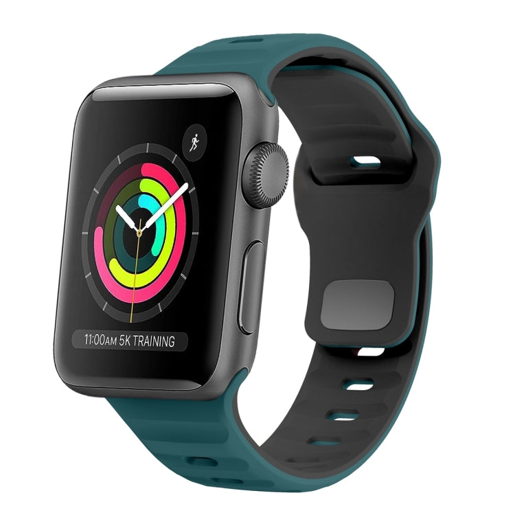 Wave Texture Reverse Buckle Silicone Watch Band, For Apple Watch Series 2 42mm, For Apple Watch Series 2 38mm