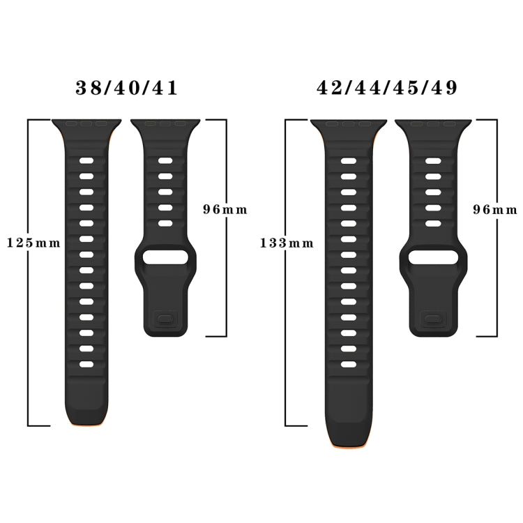 Wave Texture Reverse Buckle Silicone Watch Band, For Apple Watch Series 6 40mm, For Apple Watch Series 6 44mm