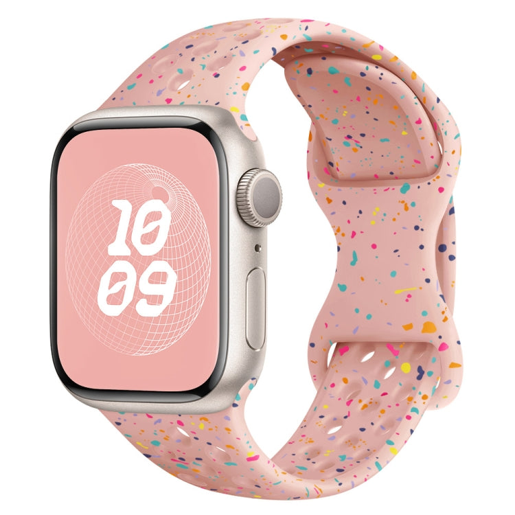 Hole Style Butterfly Buckle Camouflage Silicone Watch Band, For Apple Watch SE 2023 44mm, For Apple Watch SE 2023 40mm