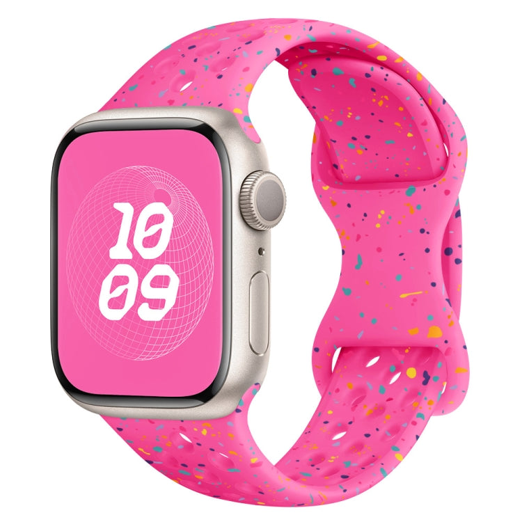 Hole Style Butterfly Buckle Camouflage Silicone Watch Band, For Apple Watch SE 2023 44mm, For Apple Watch SE 2023 40mm