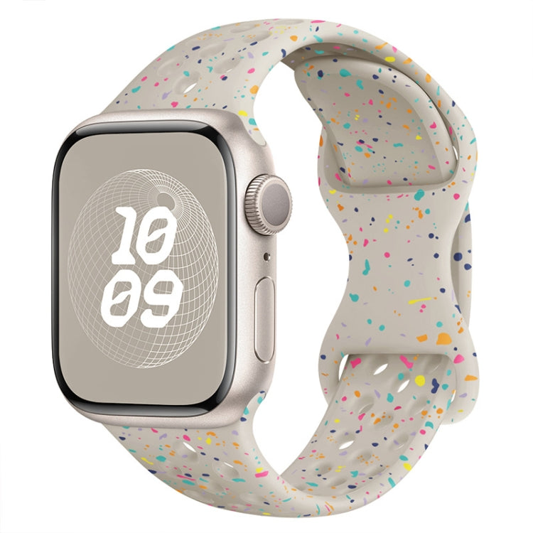 Hole Style Butterfly Buckle Camouflage Silicone Watch Band, For Apple Watch Ultra 2 49mm, For Apple Watch Series 9 45mm