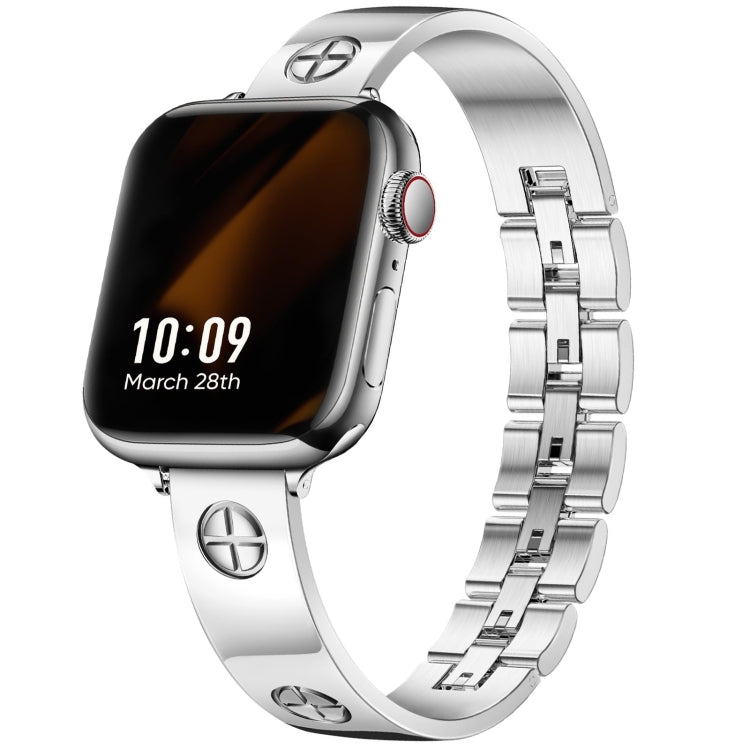Cross Bracelet Stainless Steel Watch Band, For Apple Watch Series 4 44mm