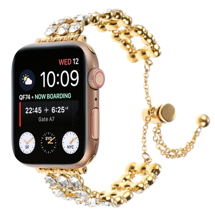 Rhinestone Metal Bracelet Watch Band, For Apple Watch Series 5 44mm, For Apple Watch Series 5 40mm, For Apple Watch Series 4 44mm, For Apple Watch Series 4 40mm, For Apple Watch Series 3 38mm, For Apple Watch Series 3 42mm, For Apple Watch Series 2 42mm