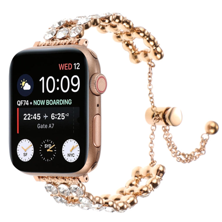 Rhinestone Metal Bracelet Watch Band, For Apple Watch Series 5 44mm, For Apple Watch Series 5 40mm, For Apple Watch Series 4 44mm, For Apple Watch Series 4 40mm, For Apple Watch Series 3 38mm, For Apple Watch Series 3 42mm, For Apple Watch Series 2 42mm