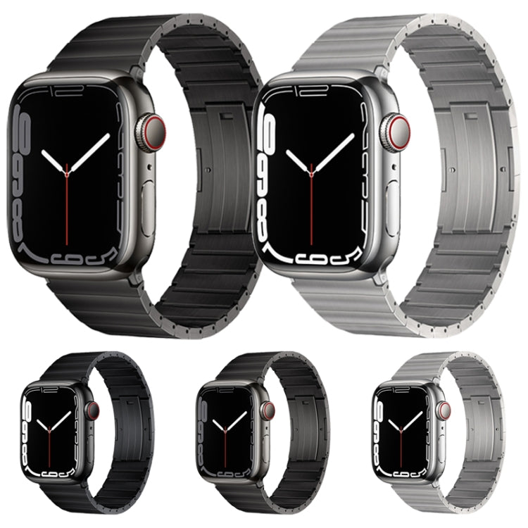 PG60 Single Bead Bamboo Joint Titanium Metal Watch Band, For Apple Watch Series 8 41mm, For Apple Watch Series 8 45mm, For Apple Watch SE 2022 40mm, For Apple Watch SE 2022 44mm, For Apple Watch Series 7 41mm, For Apple Watch Series 7 45mm�������������...