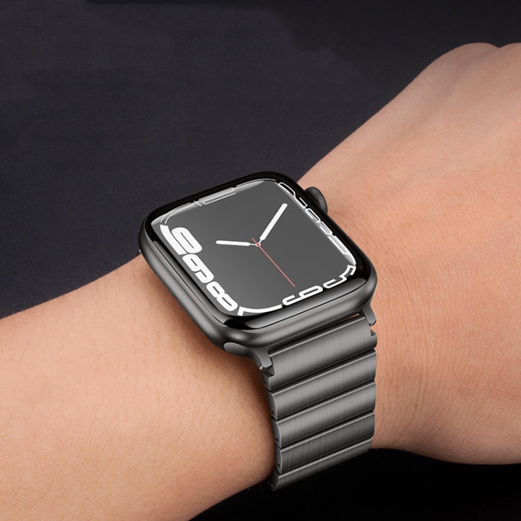 PG60 Single Bead Bamboo Joint Titanium Metal Watch Band, For Apple Watch Series 8 41mm, For Apple Watch Series 8 45mm, For Apple Watch SE 2022 40mm, For Apple Watch SE 2022 44mm, For Apple Watch Series 7 41mm, For Apple Watch Series 7 45mm�������������...