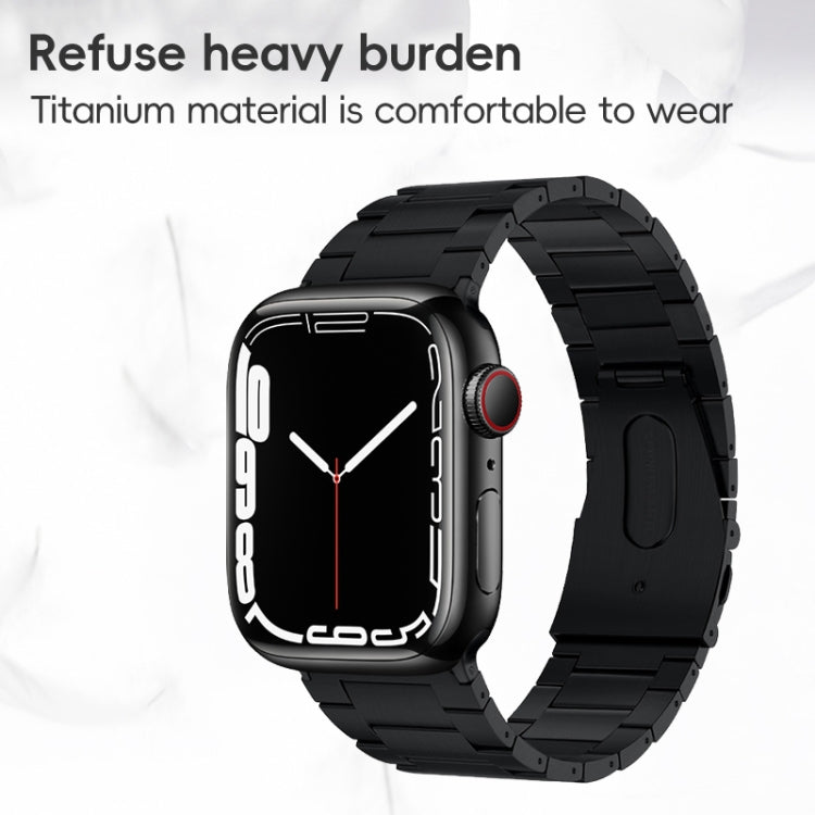 PG63 Three-Bead Protrusion Titanium Metal Watch Band, For Apple Watch Series 4 44mm, For Apple Watch Series 4 40mm, For Apple Watch Series 3 38mm, For Apple Watch Series 3 42mm, For Apple Watch Series 2 42mm, For Apple Watch Series 2 38mm